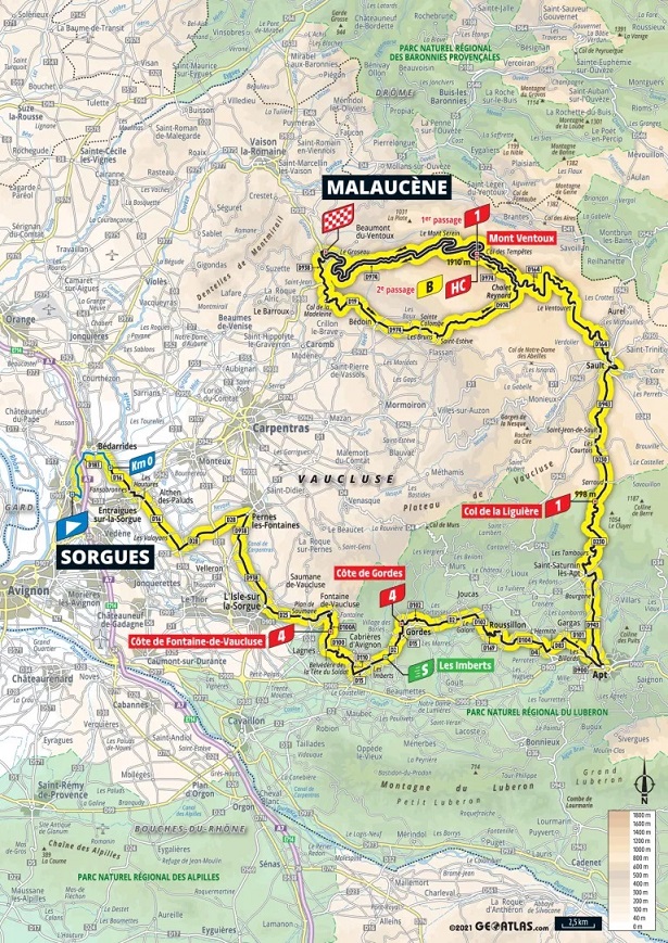 tour de france etapes vaucluse